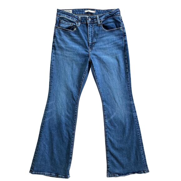 Levi's 726 Flare High Rise Size 30x30 Jeans Western Y2K 2000s Classic Blue Denim - Picture 2 of 8